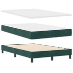 vidaXL Lit à ressorts avec matelas Vert foncé 120 x 190 cm Velours