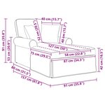 vidaXL Chaise lounge avec jupe Rouge orange 91 x 157 x 91 cm