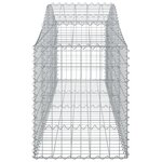 vidaXL Paniers à gabions arqués 14 Pièces 200x50x60/80 cm fer galvanisé