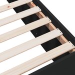 vidaXL Cadre de lit noir 135x190 cm bois d'ingénierie