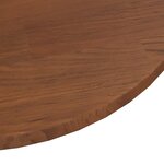 vidaXL Dessus de table rond Marron foncé Ø80x1 5cm Chêne massif traité