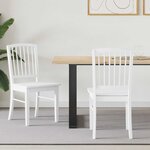 vidaXL Chaises de salle à manger 2 Pièces Blanc 50 x 52 5 x 91 cm