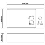 vidaXL Lavabo de salle de bain avec trop-plein Céramique Blanc mat
