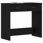 vidaXL Bureau avec tiroir Chêne noir 80 x 40 x 75 cm Bois d'ingénierie