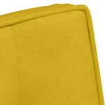 vidaXL Chaise de relaxation avec tabouret jaune velours