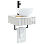 vidaXL Basin de lavage mural Blanc brillant 40 x 41 x 40 5 cm
