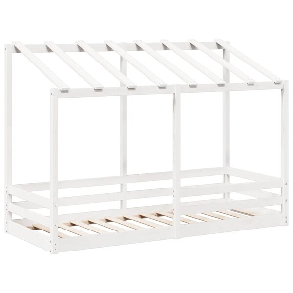vidaXL Lit pour enfants avec toit blanc 90x190 cm bois massif de pin
