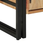 Meuble à chaussures vidaXL Noir 30x30x40 cm en bois d'acacia massif et acier