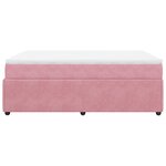 vidaXL Sommier à lattes de lit avec matelas Rose 160x200 cm Velours