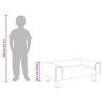 vidaXL Canapé pour enfants crème 70x45x26 5 cm velours