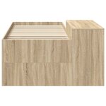 vidaXL Lit haut pour enfants avec bureau Chêne Sonoma 90 x 200 cm