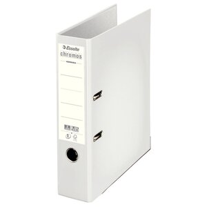 Classeur à levier A4 Chromos Plus en polypropylène - Dos 8 cm - Blanc