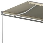 vidaXL Auvent automatique sur pied 600x300 cm Crème