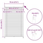 vidaXL Store plissé 70x125 cm Blanc