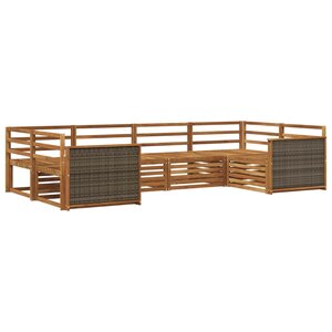 vidaXL Ensemble de canapés d'extérieur 6 pc Naturel