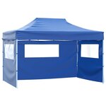 vidaXL Tente de fête 291 x 431 x 315 cm Bleu Tissu Oxford