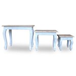 vidaXL Ensemble de tables gigognes 3 Pièces Bois de récupération massif