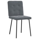 vidaXL Chaises à manger lot de 6 gris foncé velours
