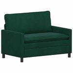 vidaXL Ensemble de Canapés 2 Pièces Vert foncé Velours