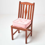 Galette de chaise coussin rehausseur en coton Rose  40 x 40 x 10 cm - HOMESCAPES