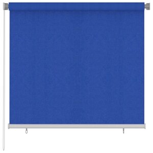 vidaXL Store roulant d'extérieur 160x140 cm Bleu PEHD