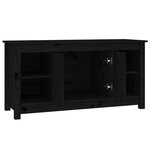 vidaXL Meuble TV Noir 103x36 5x52 cm Bois de pin massif
