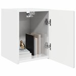 vidaXL Meuble TV mural 2 Pièces Blanc Brillant 30 x 31 x 40 cm