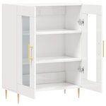 vidaXL Buffet Blanc brillant 69 5x34x90 cm Bois d'ingénierie