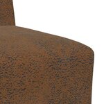 vidaXL Fauteuil 2 Pièces Marron 55 x 74 x 82 cm Cuir suédé faux