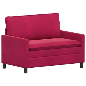 vidaXL Canapé Bordeaux 126 x 81 x 87 5 cm Velours