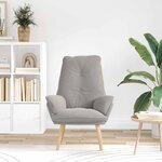 vidaXL fauteuil Gris clair 69 x 74 x 93 cm Tissu Sherpa