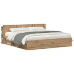 vidaXL Cabinet de Tête de Lit Chêne artisanal Bois d'ingénierie