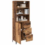 vidaXL Haut Armoire Bois Ancien 69 5 x 34 x 180 cm Bois d'ingénierie