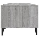 vidaXL Table basse sonoma gris 102x50x40 cm bois d'ingénierie