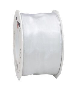 Ruban de soie acetat laitonné lyon 25-m-rouleau 60 mm blanc