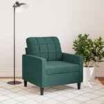 vidaXL Fauteuil Vert foncé 60 cm Velours