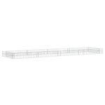 vidaXL Lit surélevé à gabion Acier galvanisé 400x100x20 cm