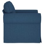 vidaXL Canapé Bleu 215 x 82 x 80 cm tissu
