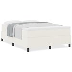 vidaXL Lit coffre avec matelas en crème - 140 x 200 cm - tissu velours