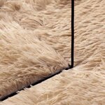 vidaXL Tapis shaggy à poils longs NAVARRA beige 120x120 cm polyester