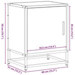vidaXL Tables de chevet 2 Pièces chêne sonoma bois d'ingénierie et métal
