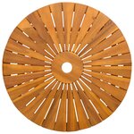 vidaXL Table de jardin pliante Naturel Ø60 x 75 cm