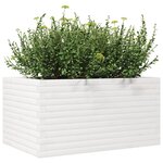 vidaXL Jardinière blanc 90x60x45 5 cm bois de pin massif