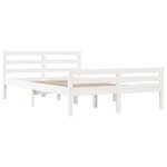 vidaXL Cadre de lit sans matelas blanc bois massif 150x200 cm