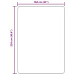 vidaXL Tapis shaggy à poils longs NAVARRA gris argenté 160x230 cm