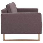 vidaXL Canapé à 3 places tissu taupe