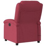 vidaXL Fauteuil de massage inclinable électrique Rouge bordeaux Tissu