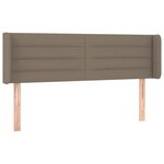 vidaXL Tête de lit avec oreilles Taupe 147x16x78/88 cm Tissu