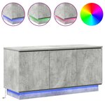 vidaXL Meuble TV Gris béton 100 x 38 x 49 cm Bois d'ingénierie