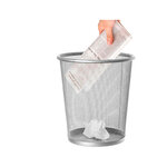 Corbeille à papier q-connect maille métallique forme circulaire 8.3l 235x260x190mm coloris argent